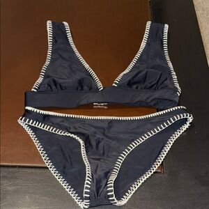 Elle Jay Black Whipstitch Bikini Set